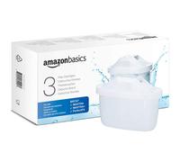 Amazon Basics Water Filter Cartridges, fits and compatible with all BRITA jugs incl PerfectFit, 3 Count (Pack of 1)