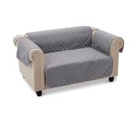 Amazon Basics Waterproof 2 Seater Sofa Cover, Machine Washable Reversible Sofa Protector, Couch Cover, Grey/Light Grey