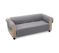 Amazon Basics Waterproof 3 Seater Sofa Cover, Machine Washable Reversible Sofa Protector, Couch Cover, Grey/Light Grey