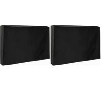 Amazon Basics Waterproof Outdoor TV Cover for 52 - 55 inch Flat-Screen TVs, 131.3 x 13.7 x 78.7 cm, Black (Pack of 2)