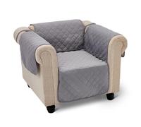 Amazon Basics Waterproof Recliner Armchair, 1 Seater Sofa Cover, Machine Washable Reversible Sofa Protector, Couch Cover, Grey/Light Grey