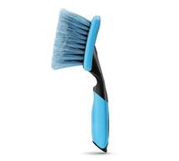 Amazon Basics Wheel Brush for Car Detailing, Safe for Cars, Lorries, Camper Vans, Ergonomic Handle, Blue