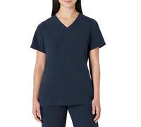 Amazon Basics Women's Scrubs V-Neck Top with Pockets, Navy, XS