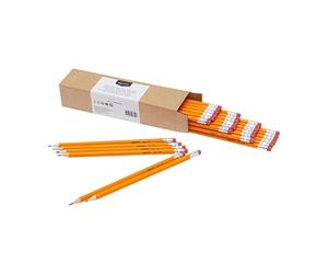 Amazon Basics Wood Cased Graphite #2 HB Pencils, presharpened, no smudge eraser tip, school, Pack of 30