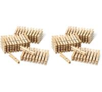 Amazon Basics Wood Clothes Pegs with Spring, Pack of 200
