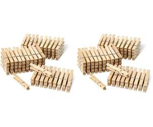 Amazon Basics Wood Clothes Pegs with Spring, Pack of 200