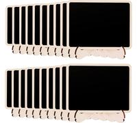 Amazon Basics Wood Mini Chalkboards Signs with Support Easels, 20 Pack, 8 x 10