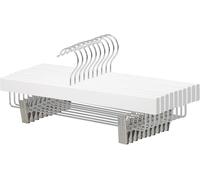 Amazon Basics Wooden Hangers with Clips, 10-Pack, 36 cm, White