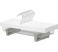 Amazon Basics Wooden Hangers with Clips, 10-Pack, 36 cm, White