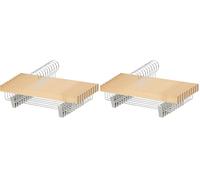Amazon Basics Wooden Hangers With Clips, 20-Pack, 36 cm, Natural
