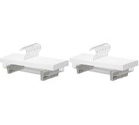 Amazon Basics Wooden Hangers with Clips, 20-Pack, 36 cm, White
