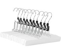 Amazon Basics Wooden Pants Hangers, 10-Pack, 25 cm, White