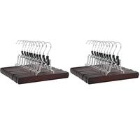 Amazon Basics Wooden Pants Hangers, 20-Pack, 25 cm, Cherry