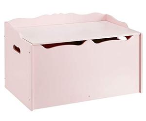 Amazon Basics Wooden Toy Box, Pink, 76.2 x 40.64 x 46.99 cm