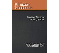 Amazon Basics Writing Pads: white,110 pages, 6 x 9 inch, notebook dairy