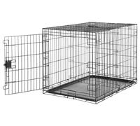 Amazon Basics XL Metal Dog Crate/Cage with Tray, Durable, Foldable Dog Cage with