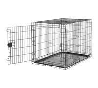Amazon Basics XL Metal Dog Crate/Cage with Tray, Durable, Foldable Dog Cage with Single Door, 106.7 x 71.1 x 76.2 cm (L x W x H), Extra Large (42"), B