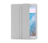 Amazon Brand Case for iPad 9/8/7 (2021/2020/2019 Model, 9th/8th/7th Generation), TPU Translucent Matted Back Cover Trifold Stand for iPad 10.2 Inch with Pen Holder, Auto Sleep/Wake, Grey