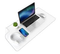 Amazon Brand - Diaryan Desk Mat, Transparent, 60 x 40 x 0.15 cm, Large Clear Transparent Desk Mat, Table Protector, Non-Slip Round Edges, Mouse Mat for Office