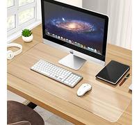 Amazon Brand - Diaryan Desk Mat, Transparent, 90 x 40 x 0.15 cm, Large Clear Transparent Desk Mat, Table Protector, Non-Slip Round Edges, Mouse Mat for Office