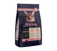 Amazon Brand - Lifelong Dry Cat Food for Adult Cats, Grainfree Recipe with Fresh Salmon, 1 Pack of 3kg