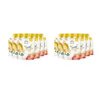 Amazon Brand - Mama Bear Fruit and Cereal Pouch, Organic Apple, Banana & Oat Puree, Vegetarian, 90g, Pack of 12