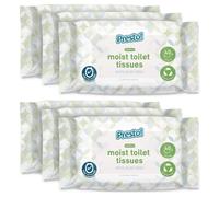 Amazon Brand - Presto! Gentle Moist Toilet Tissues - Aloe Vera - Fine to Flush, Pack of 240 (40 tissues x 6 packs)
