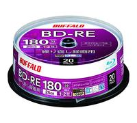 (Amazon.co.jp Exclusive) Buffalo RO-BE25V-020PW/N Blu-ray Disc BD-RE Repeat Recording, 25 GB, 20 Sheets, Spindle, Single Layer, 1-2 Time, Daiga Operation Confirmed, White Label