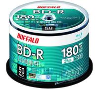 (Amazon.co.jp Exclusive) Buffalo RO-BR25V-050PW/N Blu-ray Disc BD-R Single Recording, 25 GB, 50 Sheets, Spindle, Single Layer, 1-6 Time, Daiga Operation Confirmed, White Label