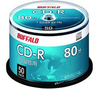 (Amazon.co.jp Exclusive) Buffalo RO-CR07M-050PW/N Music, CD-R, Single Recording, 80 Minutes, 700 MB, 50 Sheets Spindle, White Label