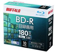 (Amazon.co.jp Limited) Buffalo RO-BR25V-010CW/N Blu-ray Disc BD-R Single Recording, 25 GB, 10 Sheets, Slim Case, Single Layer, 1-6x Speed, Daiga Operation Confirmed, White Label