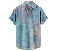 Amazon Deals of The Day UK Emerald Green Shirt Mens Mens Black Shirt 3XL Long Sleeved Black Shirt Men's Floral Pattern Shirts Mens Printed Shirts Short Sleeve Warehouse Deals Clearance