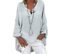 Amazon Deals of The Day UK Work Tops for Women UK Womens V Neck Blouses V Neck Thermal Top Women Crew Neck T Shirt Red T-Shirt Women Roman White Tops Sale Clearance