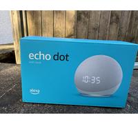 Amazon Echo Dot 4th Generation Smart Speaker Glacier White Clock Alexa B7W644