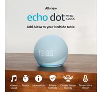 Echo Dot (5th gen, 2022) smart Bluetooth with clock Alexa Cloud Blue