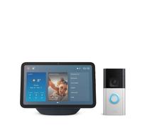Amazon Echo Show 8 (Newest Gen) & Ring Video Doorbell Plus GLACIER WHITE