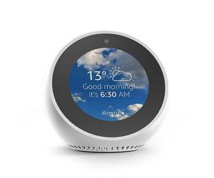 Amazon Echo Spot, Smart Alarm Clock with Alexa - White