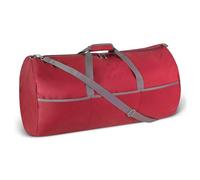 Amazon Essentials 32.4” (82.3cm) Extra Large Foldable Nylon Duffel Bag for Travel/Storage with Zipped Pockets, 9,254 Cubic Inch (150L), 22.68kg Capacity, Red (Previously Amazon Basics)
