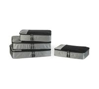 Amazon Essentials 4-Piece Packing Cubes Travel Accessories Set, Luggage Organiser with Double Zip, Mesh Top, 100% Polyester, 2 Large and 2 Medium, Grey (Previously Amazon Basics)