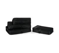 Amazon Essentials 4-Piece Packing Cubes Travel Accessories Set, Luggage Organiser with Double Zip, Mesh Top, 100% Polyester, 2 Medium/2 Large, Black (Previously Amazon Basics)
