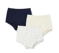Amazon Essentials Baby Girls' Cotton Bloomer Shorts, Pack of 3, Dots/Navy/Oatmeal Heather, 24 Months