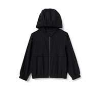 Amazon Essentials Boys' Active Performance Stretch Woven Full-Zip Athletic Hoodie Jacket, Black, 8 Years