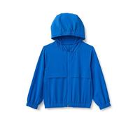 Amazon Essentials Boys' Active Performance Stretch Woven Full-Zip Athletic Hoodie Jacket, Blue, 11-12 Years