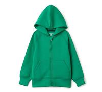 Amazon Essentials Boys' Active Sweat Relaxed-Fit Full Zip Hoodie with Thumb Holes, Emerald Green, 11-12 Years