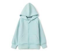 Amazon Essentials Boys' Active Sweat Relaxed-Fit Full Zip Hoodie with Thumb Holes, Light Blue, 11-12 Years