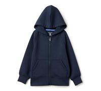 Amazon Essentials Boys' Active Sweat Relaxed-Fit Full Zip Hoodie with Thumb Holes, Navy, 9 Years