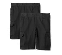 Amazon Essentials Boys' Cargo School Uniform Shorts, Pack of 2, Charcoal, 4 Years