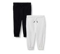 Amazon Essentials Boy's Cotton Joggers, Pack of 2, Black/White, 2 Years