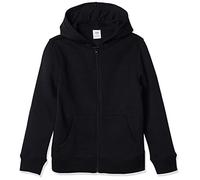 Amazon Essentials Boys' Fleece Zip-Up Hoodie Sweatshirt, Black, 10 Years