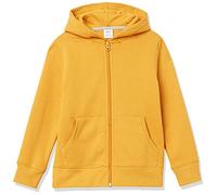Amazon Essentials Boys' Fleece Zip-Up Hoodie Sweatshirt, Golden Yellow, 4 Years